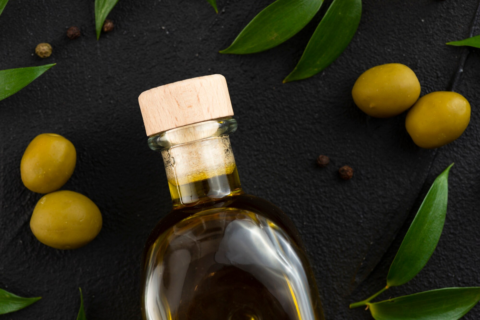 Detalle de aceite de oliva